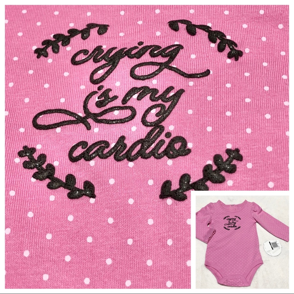 🆕Baby Girl CRYING IS MY CARDIO Onesie